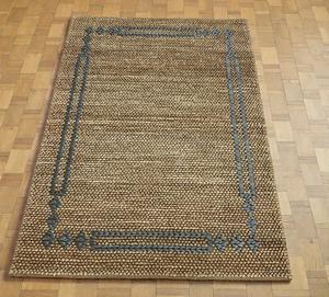 Alfombra de Yute Hecha a Mano, Alfombra Natural Trenzada Ecológica, Alfombra Rústica de Estilo Bohemio Tejida a Mano, Decoración para Sala de Estar, Dormitorio y Hogar - Product Image 1