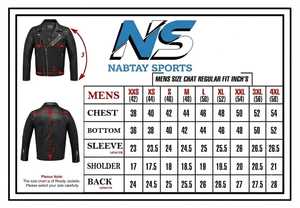 Nabtay Sports <b>Men</b> Genuine Cowhide <b>Leather</b> Eco-friendly Cafe Racer Bomber <b>Jacket</b> Slim Fit Four Pocket Padded Sleeve Front Winter - Product Image 4