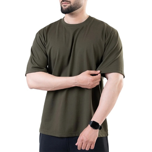 Camiseta de Algodón Premium para Hombre, Corte Estándar, Transpirable, Cuello Redondo, Ropa Personalizada, Fabricante OEM ODM, Exportación al por Mayor - Product Image 1