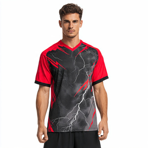 High Quality Football Playing Shirts Men Short Sleeve Sports Sublimation Jersey Tops 100% Polyester Sublimation Football Jersey - Product Image 6