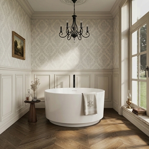 Baignoire autoportante en acrylique légère, facile à installer, moderne et durable / FW-3301 pour salle de bain - Product Image 6