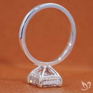 IGI Certified 3CT Asscher Cut Lab Grown Diamond Solitaire <b>Ring</b> 10K White Gold <b>Statement</b> <b>Ring</b> - Product Image 2