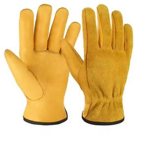 Heavy Duty High Quality Durable Split Cowhide Leather <b>Driver</b> <b>Gloves</b> Hands Protecting Construction Safety Driving Working <b>Gloves</b> - Product Image 6