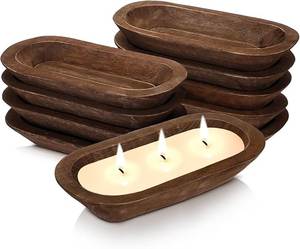Bol à pâte en bois poli moderne, résistant au lave-vaisselle, léger, pour servir les aliments - Product Image 1