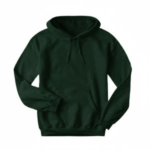 Sweat à capuche en coton biologique écologique et polyester recyclé pour homme, en molleton bouclette vierge durable, avec logo brodé personnalisé - Product Image 3