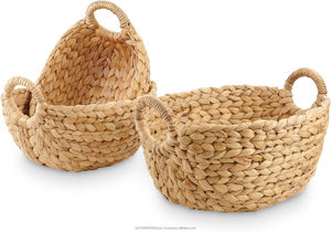 Paniers de rangement en osier exclusifs JF - Conception flexible multifonctionnelle pour l'organisation, paniers décoratifs avec poignées, salle de bain, cuisine - Product Image 2