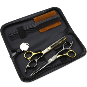Ciseaux de coiffure professionnels haut de gamme pour la coupe et l'éclaircissement des cheveux, qualité supérieure, sur mesure, ensemble d'éclaircissement approuvé pour barbiers - Product Image 3