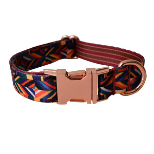 Imra Impex Wholesale Luxury Designer Microfiber Dog Collar Gold Buckle <b>Hardware</b> Personalized Sublimation Heavy Duty All Seasons - Product Image 2