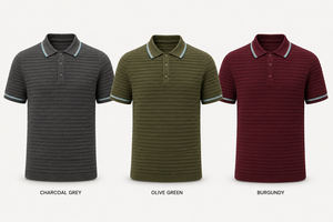 Polo de punto acanalado de manga corta para hombre, transpirable, ligero, de poliéster/algodón, con cuello en bloques de color, estilo casual. - Product Image 3