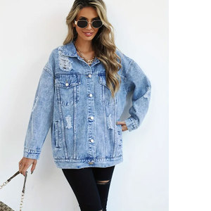Chaquetas Vaqueras Personalizadas de Alta Gama para Mujer, 100% Algodón, Impermeables, Transpirables, Resistentes al Viento, Casuales, con Botones, Calidad Premium - Product Image 1
