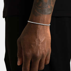 Bracelet Tennis en Argent Sterling 925 2MM avec Diamants Moissanite VVS, Bracelet Fin Minimaliste de Luxe pour Hommes et Femmes - Product Image 2