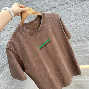 เสื้อยืดแขนสั้นโอเวอร์ไซส์ผู้ชาย พิมพ์ลายตัวอักษรสีเขียว คอกลม ทรงลำลอง ผ้าเจอร์ซีย์ คอริบ 100% ผ้าฝ้าย สไตล์สตรีทแวร์ - Product Image 2