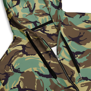 Customized Zipper Up Men's Camo Hoodies Oversized 330 GSM Cotton Polyester Fashion Wear Unisex Camo Hooded Sweatshirt - Product Image 5