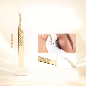 แหนบต่อขนตาปลายไฟเบอร์ 45 องศา 90 องศา คุณภาพสูง แหนบโลหะสำหรับต่อขนตา ขายส่ง - Product Image 4