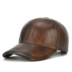 Brown Canvas Baseball <b>Cap</b> Curved Brim Snapback Hat Adjustable Unisex Casual Outdoor Breathable Waterproof Button Summer <b>Winter</b> - Product Image 1