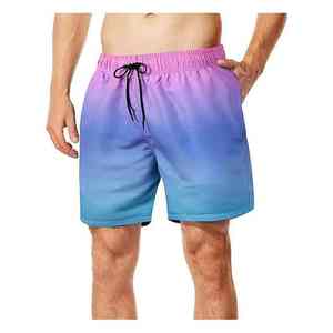 Shorts de plage pour hommes de qualité supérieure, décontractés, à cordon de serrage, taille mi-haute, en toile tricotée unie, séchage rapide, légers - Product Image 5