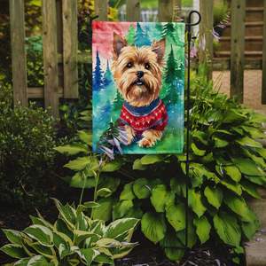Yorkshire Terrier Yorkie Navidad jardín bandera Multicolor decorativo buzón Patio Banner para patio césped ilustraciones para camas de flores - Product Image 2