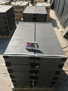 Bordure en pierre de <span class=keywords><strong>granit</strong></span> noir ZJ brossé et flammé, découpé au jet d'eau, pour la décoration extérieure - Product Image 5