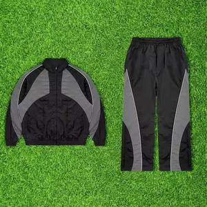 Stylite Custom Streetwear, ensembles de jogging en nylon de qualité supérieure, coupe-vent zippé, ensembles de jogging bicolores, survêtement pour hommes - Product Image 6