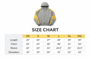 Wholesale <b>Grey</b> & Yellow Color‑Block Windbreaker | Lightweight Hooded Full‑Zip <b>Jacket</b> with Elastic Hem | OEM Outdoor / Athleisure - Product Image 5