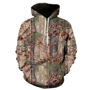 Sweat-shirt à capuche pour homme imprimé 3D motif camouflage animal, manches longues, respirant, style automne, en polyester, pour la chasse - Product Image 4