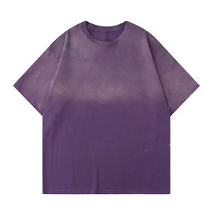 Men Acid Wash Faded Tshirt Vintage Cotton Relaxed Streetwear Casual Summer <b>Clothing</b> - Product Image 2