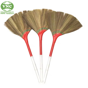 Balai en paille vietnamien haut de gamme, authentique, fait main, avec tête en herbe naturelle - Product Image 5