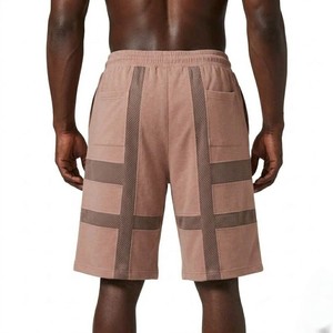 <b>Men</b> Casual Mesh Panel Drawstring <b>Shorts</b> Lightweight Breathable Streetwear Summer Fashion Loose Fit <b>Knee</b> <b>Length</b> Athletic - Product Image 5