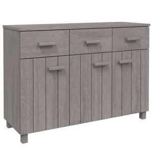 HAMAR Buffet en bois massif gris clair 44.5 "x 15.7" x 31.5" - Product Image 2