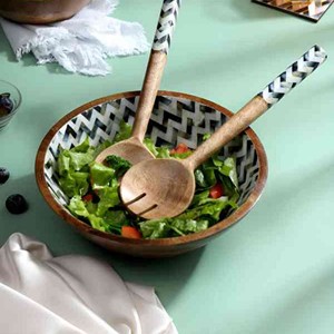 Tazones para Servir Ensaladas Hechos a Mano, Desechables, Modernos, de Madera de Mango y Acacia, Vajilla para Fiestas, Precio de Fábrica al por Mayor - Product Image 5