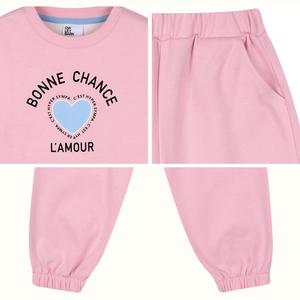 OWLEYBARN Conjuntos de ropa para niñas Lovely Heart Jogger Pants con Top de coordinación Cómodo y elegante - Product Image 6
