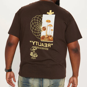 เสื้อยืดผู้ชายผ้าฝ้าย ปรับแต่งโลโก้ด้วยความร้อนได้ เสื้อยืดเปล่าสไตล์วินเทจสำหรับผู้ชาย - Product Image 2