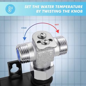 Rubinetto Automatico Cromato per Lavabo Bagno con Sensore, Senza Contatto, Mani Libere, per Acqua Fredda, Piastra di Montaggio Inclusa - Product Image 5