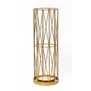 Porte-parapluie décoratif en fer noir, artisanat écologique avec design ajouré artistique pour une présentation élégante à l'entrée de la maison - Product Image 1