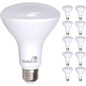 ไฟส่องสว่างภายในอาคาร LED BR30 แพ็ค 10 ชิ้น 90+ CRI 75W เทียบเท่า 9.5W 3000K แสงสีขาวนวล 850 ลูเมน ฐาน E26 พร้อมฉนวนกันความร้อน - Product Image 1