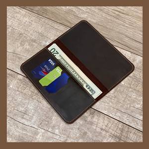 Portefeuille pour chéquier en cuir véritable vert avec emplacements pour cartes et porte-stylo, design minimaliste pliable, unisexe, longueur courte, LCR-0109 - Product Image 6