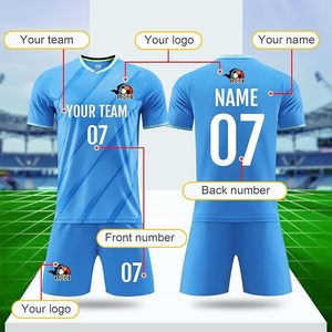 Camiseta de Fútbol Personalizada para Hombre, Uniformes de Fútbol Personalizados para Niños y Jóvenes con Nombre, Número y Logotipo |   Regalo Deportivo para Clubes Escolares - Product Image 3
