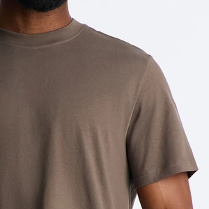 Camiseta de Cuello Redondo Premium para Hombre, Color Taupe, con Logotipo Minimalista, Estilo Casual Urbano, Tacto Suave, Manga Corta, Prenda Esencial para el Día a Día, Precio Económico - Product Image 6