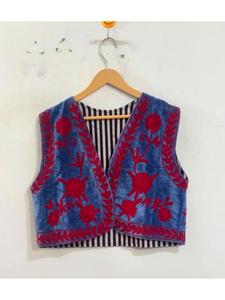 Fashionable Silk Embroidered <b>Jacket</b> <b>for</b> <b>Women</b> in Multiple Colors <b>for</b> Pairing <b>with</b> <b>Dresses</b> Ethnic Outfits Party Clothing Bulk - Product Image 2