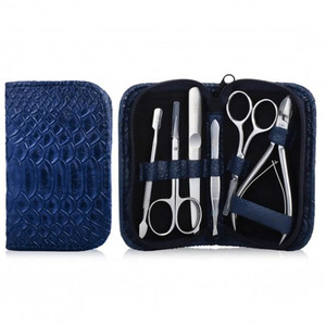 Nail Grooming Kit with PU Leather Storage Case Professional Nail Clipper Set Manicure <b>Pedicure</b> <b>Tools</b> Kit for Personal Care - Product Image 1