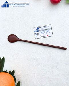 Longan Wood Dark Brown Wooden Long Handle <b>Serving</b> <b>Spoon</b> 19.8x2.8cm Food Safe Utensil Made in Vietnam - Product Image 4