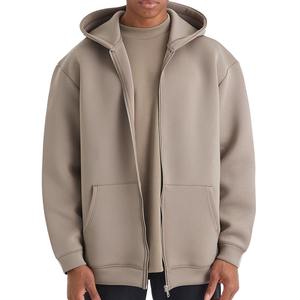 Sweat à capuche zippé pour homme, surdimensionné, de haute qualité, style vintage, effet délavé soleil et usé, délavé à l'acide - Product Image 1