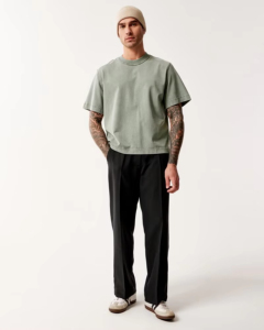 T-shirt basique pour homme à col rond, tissu doux, léger, à porter au quotidien, manches courtes, haut d'été, design minimaliste uni, coupe confortable - Product Image 4