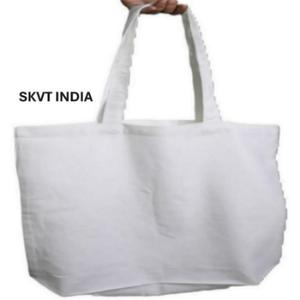 Customized Logo Organic 100% Cotton Canvas Tote Bag Eco-Friendly Recyclable Grocery Shopping Drawstring Natural Beige Shoulder - Product Image 2