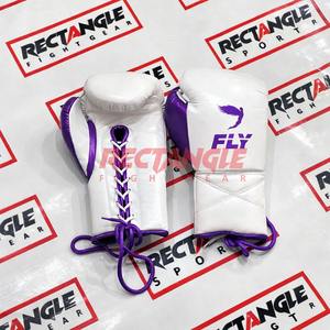 Gants de boxe professionnels sur mesure de haute qualité, en cuir véritable, pour Muay Thai, Kickboxing, entraînement en extérieur, avec lacets. - Product Image 1