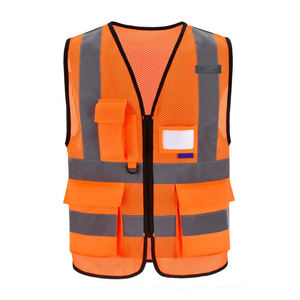 Gilet de sécurité réfléchissant haute visibilité, vêtements de sécurité unisexes, veste sans manches, logo personnalisé, gilet de travail softshell - Product Image 5