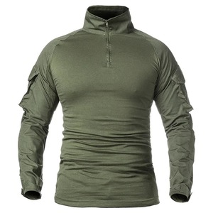 Camiseta Deportiva Erni para Hombre, Manga Larga, Cierre de Cremallera 1/4, Ripstop, Spandex/Poliéster, Transpirable, 180g, Camuflaje, Táctica, Ropa de Trabajo, Gimnasio - Product Image 5
