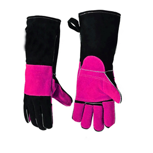 Gants de travail de soudage personnalisés avec logo, nouveau style, prix raisonnable, cuir de vachette de qualité supérieure, ignifuges, pour soudeurs - Product Image 2