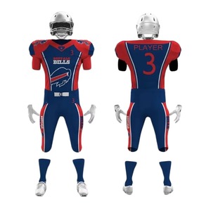 Uniforme de football américain imprimé de haute qualité, personnalisable, respirant, anti-bactérien, anti-UV, séchage rapide, short imprimé sur le devant, sublimé - Product Image 5