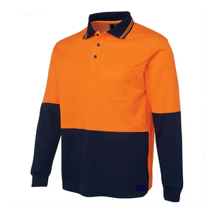 Chemise à manches courtes haute visibilité pour homme, unie, vêtement de travail de sécurité, grande taille, décontractée, respirante, en toile écologique 220g avec bande réfléchissante - Product Image 6